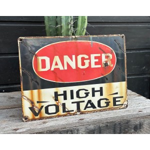 Danger - High Voltage Emailleschild