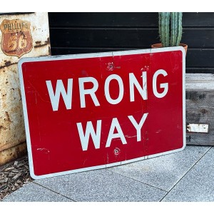 XL Wrong Way Verkehrsschild