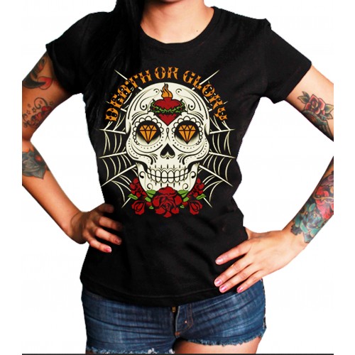 La Marca Del Diablo - Death or Glory Skull T-Shirt Front