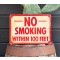 No Smoking within 100 Feet Schild