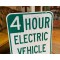4 Hour Electric Vehicle Charging Verkehrsschild