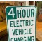 4 Hour Electric Vehicle Charging Verkehrsschild