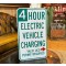 4 Hour Electric Vehicle Charging Verkehrsschild