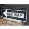 One Way Verkehrsschild