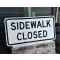 Sidewalk Closed Verkehrsschild