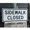 Sidewalk Closed Verkehrsschild