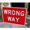 Wrong Way Verkehrsschild