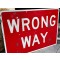 Wrong Way Verkehrsschild