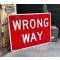 Wrong Way Verkehrsschild