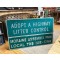 XXL Adopt a Highway Litter Control Verkehrsschild