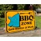 BBQ Zone mit Schwein Schild