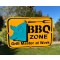 BBQ Zone mit Schwein Schild