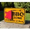 BBQ Zone mit Schwein Schild