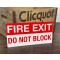 Fire Exit - Do Not Block Schild