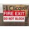 Fire Exit - Do Not Block Schild