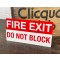 Fire Exit - Do Not Block Schild