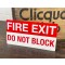 Fire Exit - Do Not Block Schild