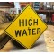 XL High Water Verkehrsschild (Holz!)