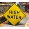 XL High Water Verkehrsschild (Holz!)