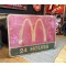 XXL Mc Donalds 24 Hours Schild