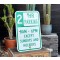 2 Hour Parking 8AM - 6PM Schild