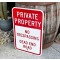 Private Property - No Trespassing Dead End Road Schild