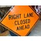 XL Right Lane Closed Ahead Verkehrsschild