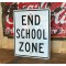 End School Zone Verkehrsschild