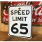 Speed Limit 65 Verkehrsschild