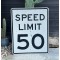 Speed Limit 50 Verkehrsschild