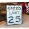 1950s Speed Limit 25 Verkehrsschild
