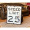 1950s Speed Limit 25 Verkehrsschild
