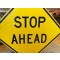 XXL Stop Ahead Verkehrsschild