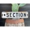 1950´s W. SECTION Straßenschild