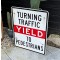 Yield Turning Traffic Verkehrsschild