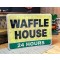 XXL Waffle House 24 Hours Schild