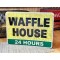 XXL Waffle House 24 Hours Schild