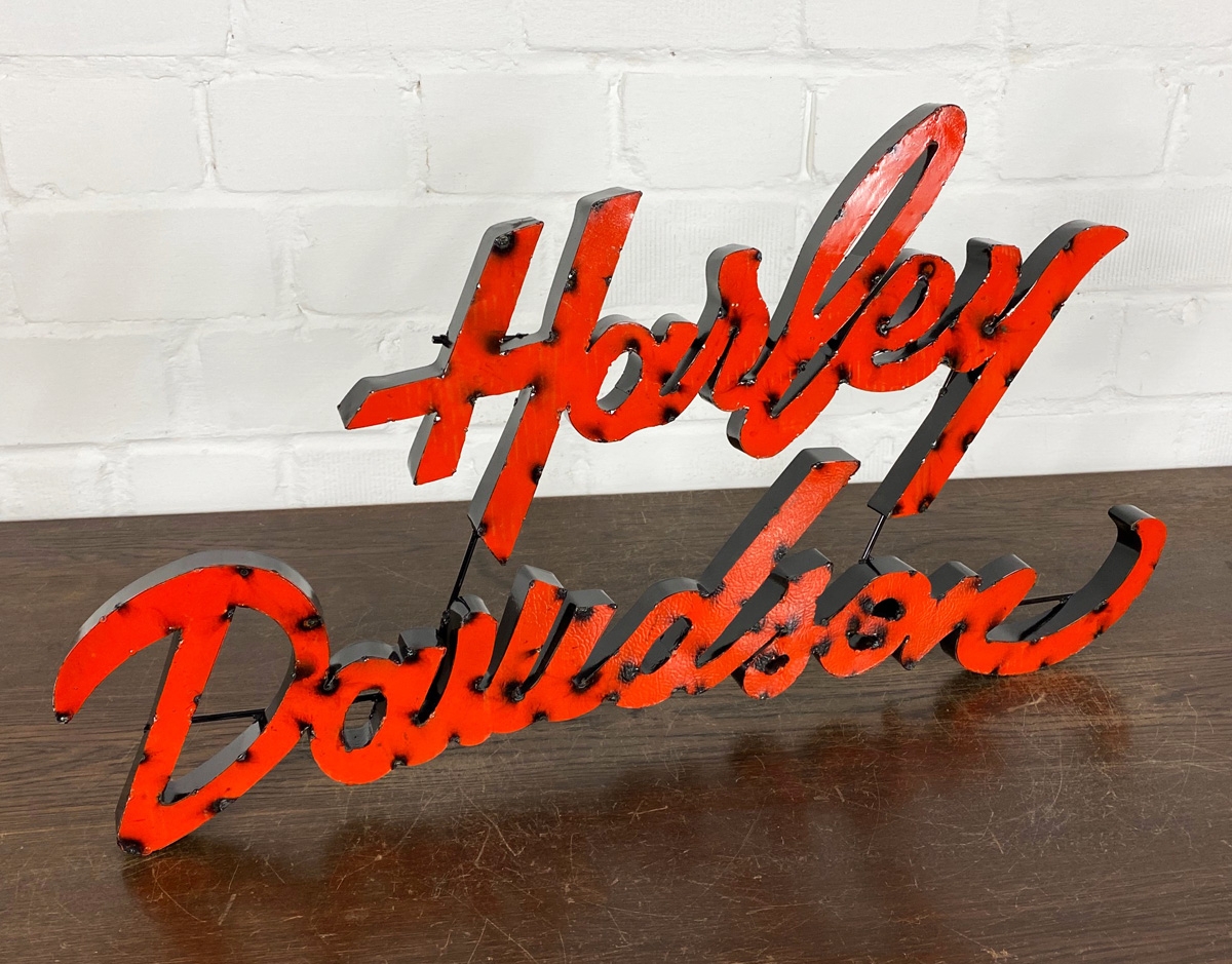 XXL 3D Lettering [Harley Davidson] Vintage Style Sign Metal Sign