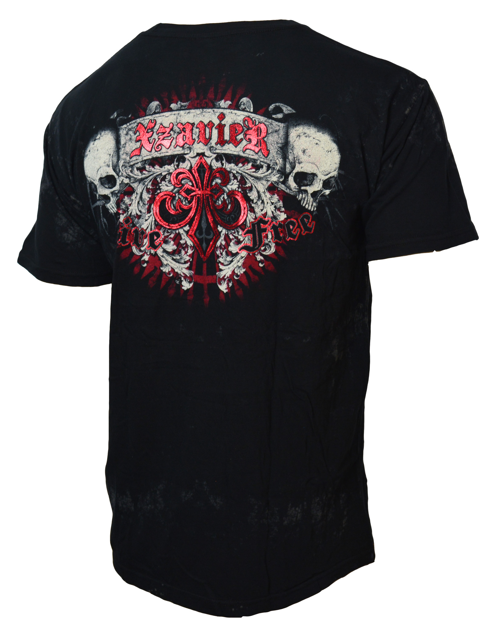 XZAVIER [TRADITION SKULL] T-Shirt Biker Harley Rocker Gothic Tribal MMA ...
